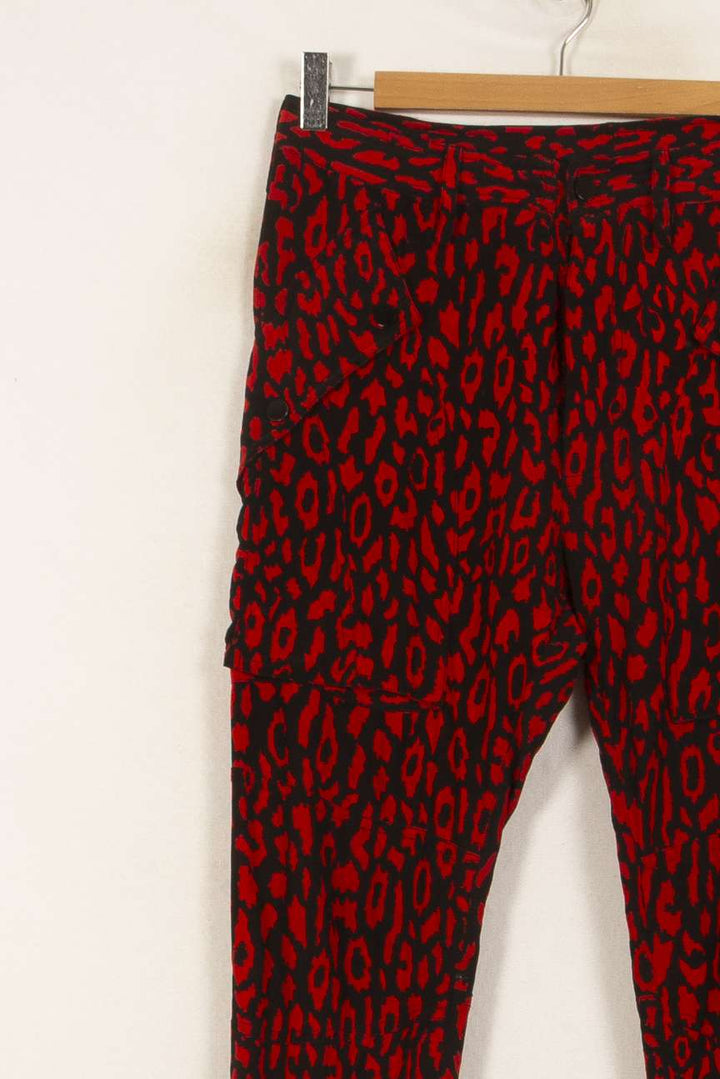Pantalon Léopard Rouge et Noir - Taille S/36 de la marque The Kooples | PARAD50728 - Vendu par Paradigme - Image 3