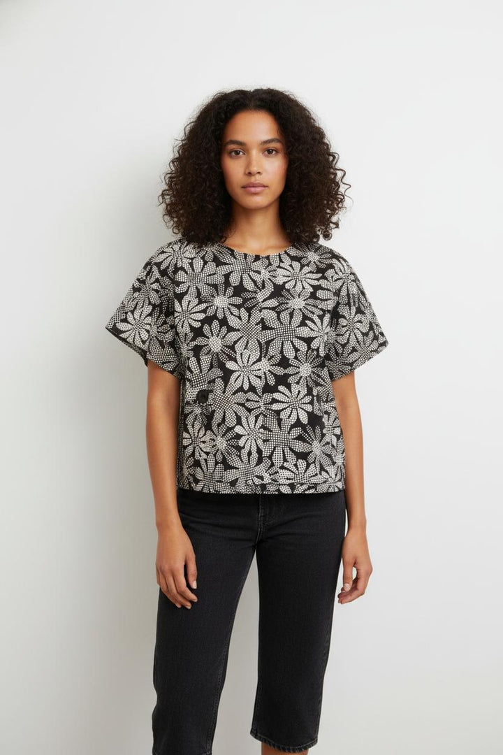 Blouse Noire et Blanche - Taille M/38