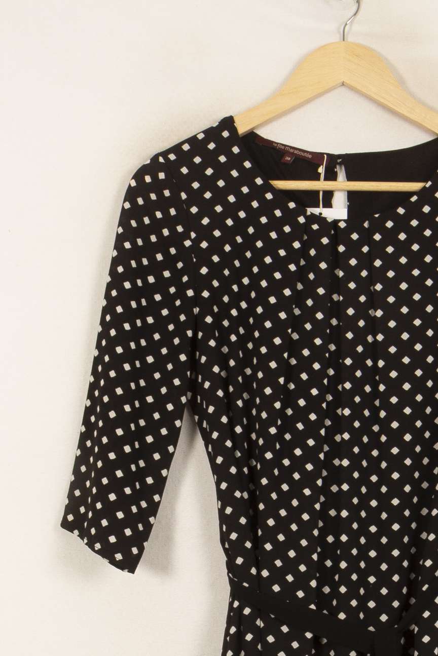 Robe Noire et Blanche - Taille M/38 de la marque La Fée Maraboutée | PARAD50743 - Vendu par Paradigme - Image 3