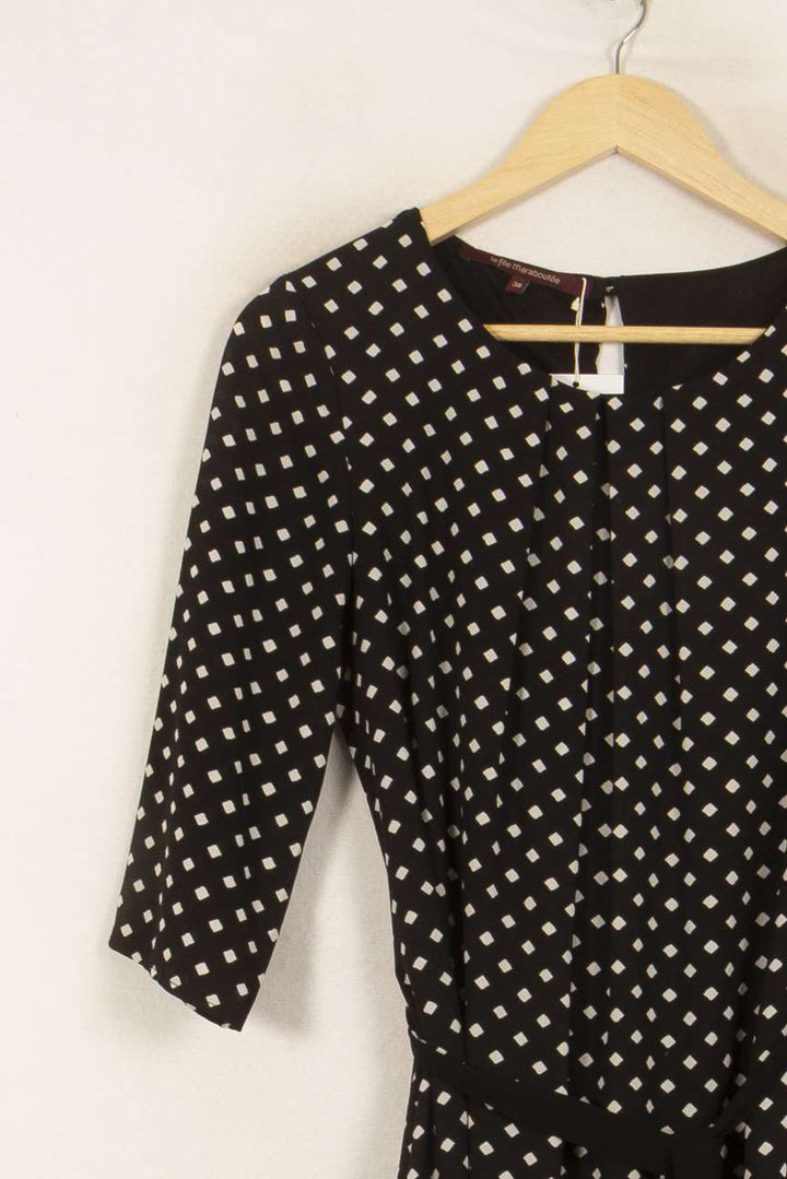 Robe Noire et Blanche - Taille M/38 de la marque La Fée Maraboutée | PARAD50743 - Vendu par Paradigme - Image 3