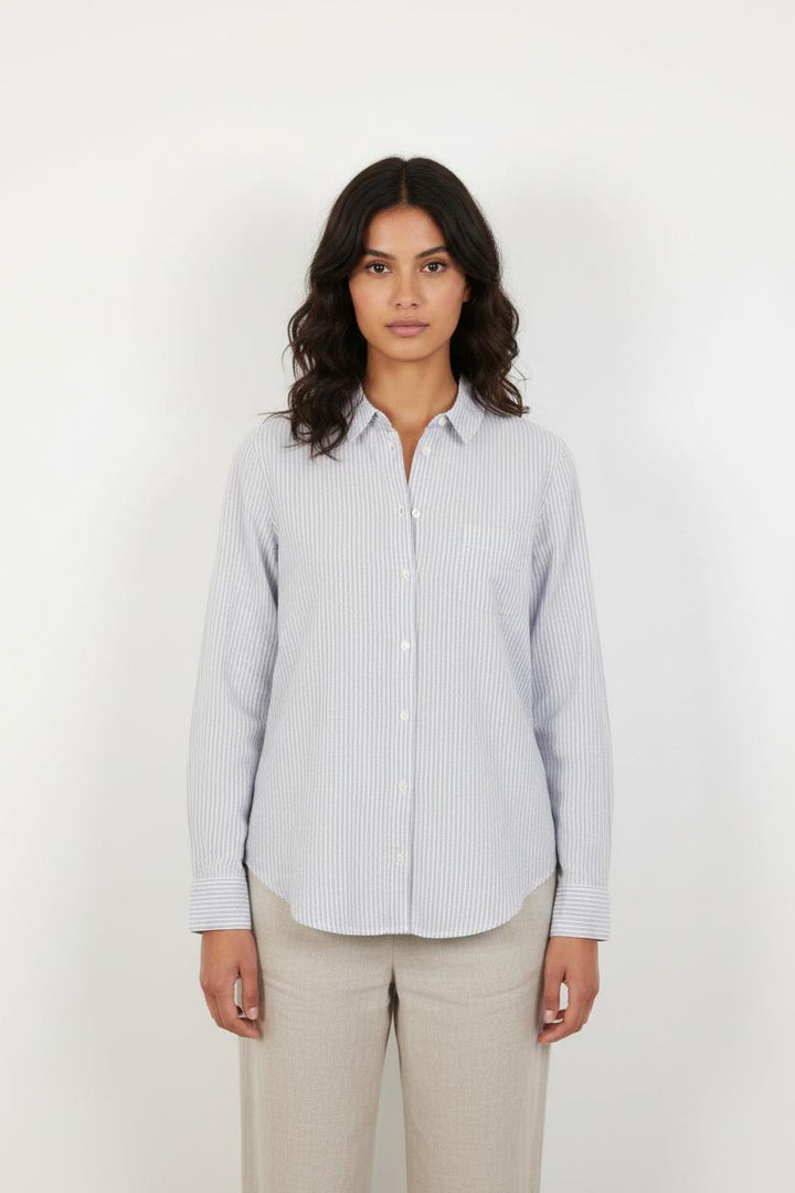 Chemise Rayée Bleue et Blanche - Taille M/38