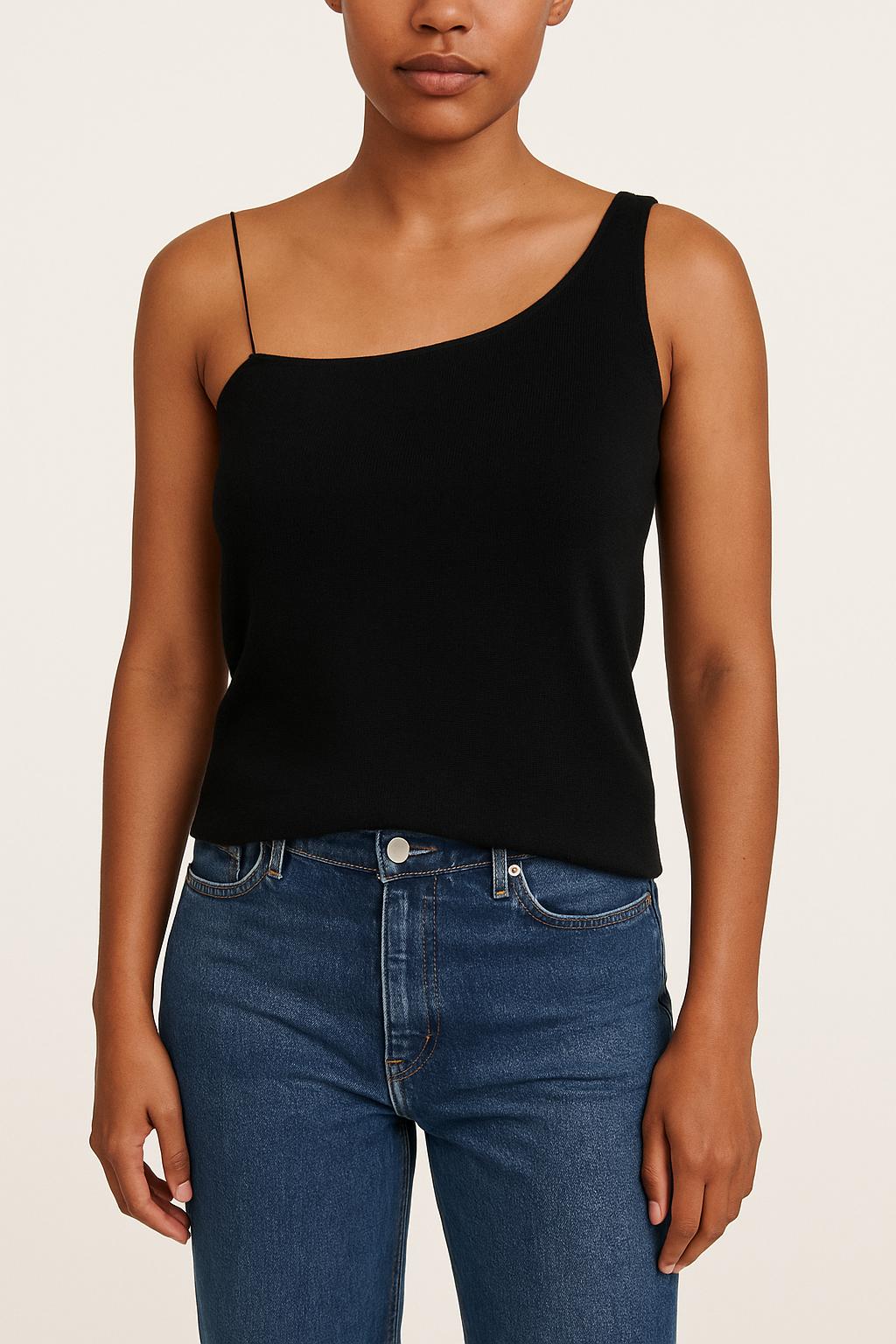 Top Asymétrique Noir - Taille M/38 de la marque Caroll | PARAD50772 - Vendu par Paradigme - Image 1