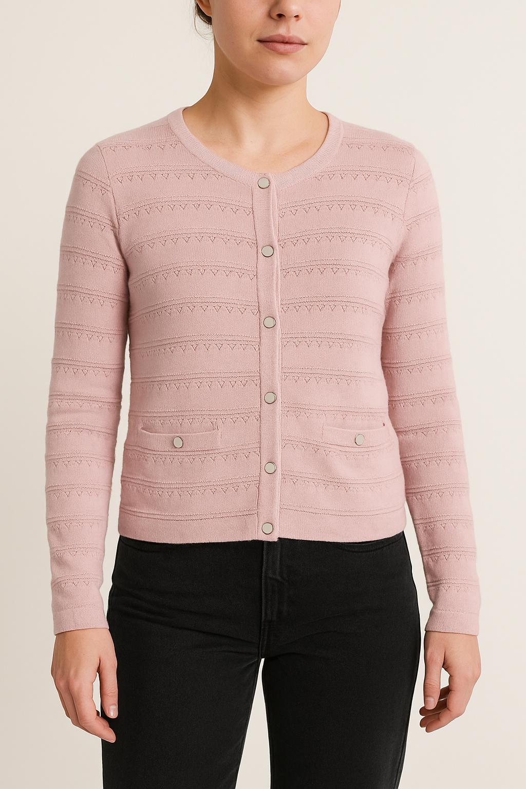 Cardigan Rose - Taille M/38 de la marque Claudie Pierlot | PARAD50779 - Vendu par Paradigme - Image 1
