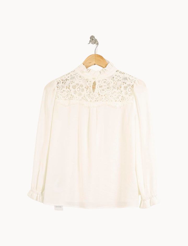 Blouse Blanche - Taille S/36 de la marque Claudie Pierlot | PARAD50783 - Vendu par Paradigme - Image 4