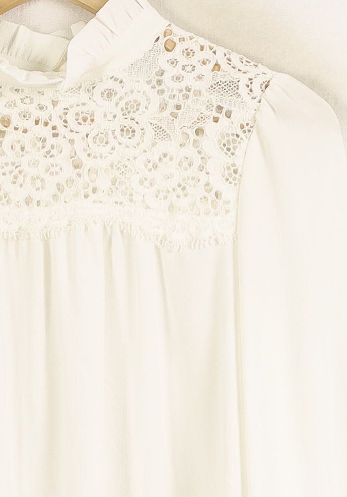 Blouse Blanche - Taille S/36 de la marque Claudie Pierlot | PARAD50783 - Vendu par Paradigme - Image 3