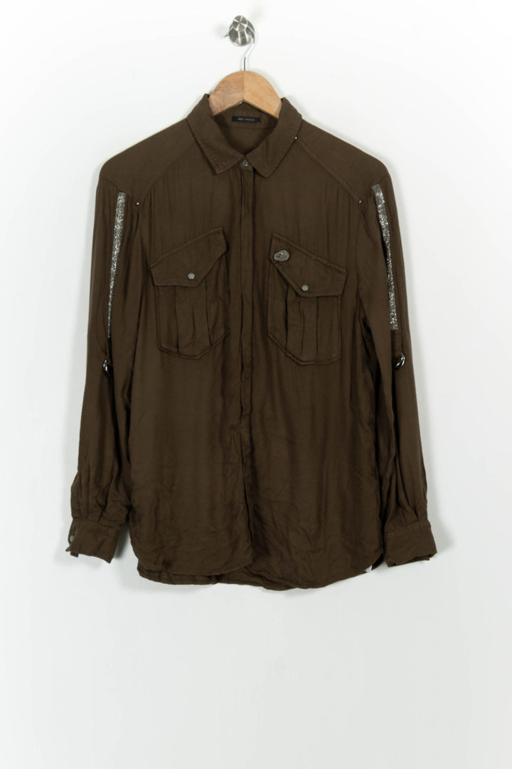 Chemise Verte - Taille S/36 de la marque IKKS | PARAD50796 - Vendu par Paradigme - Image 2