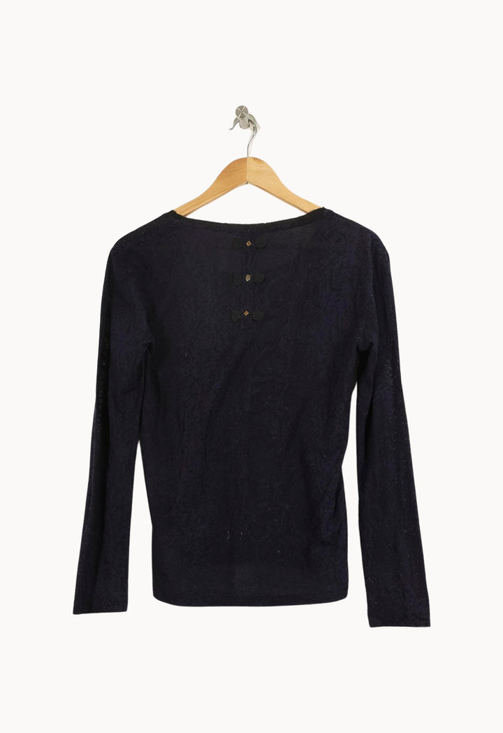 Tee Shirt Manches Longues Bleu - Taille XL/42 de la marque IKKS | PARAD50806 - Vendu par Paradigme - Image 4