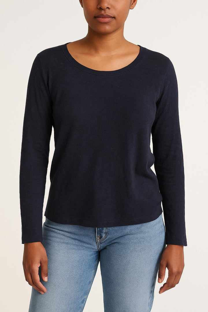 Tee Shirt Manches Longues Bleu - Taille XL/42 de la marque IKKS | PARAD50806 - Vendu par Paradigme - Image 1