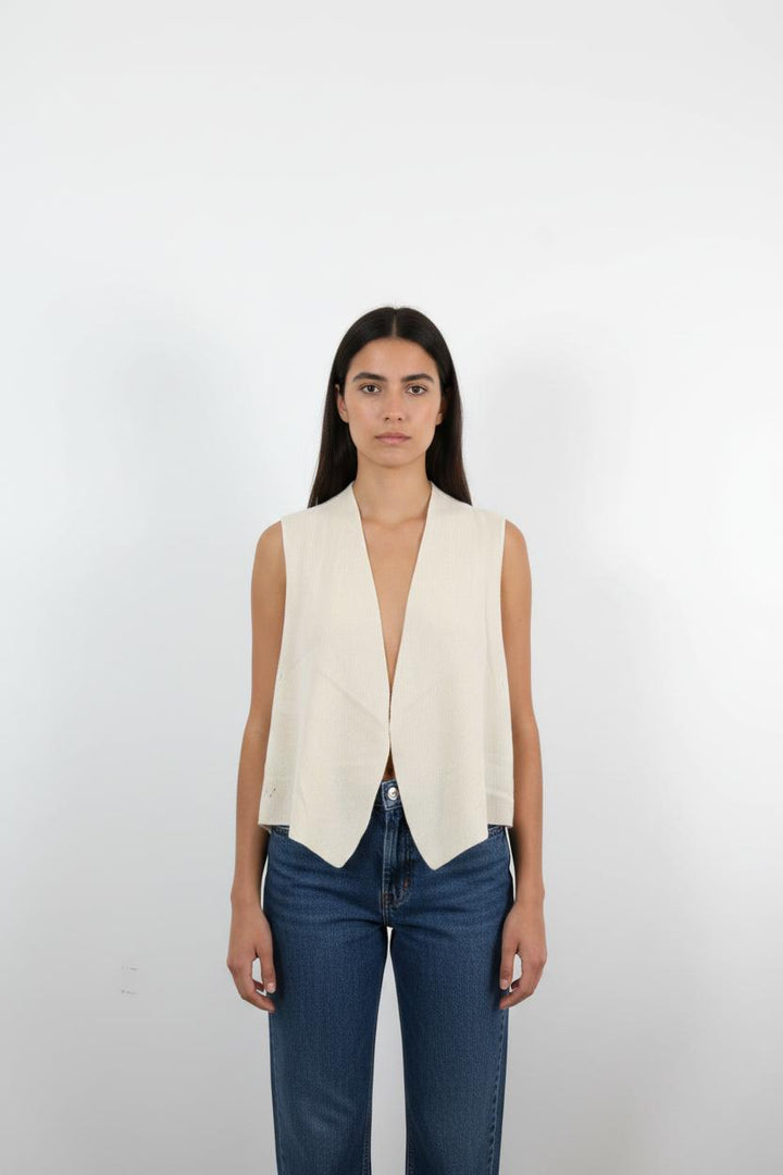 Gilet Sans Manches Blanc - Taille S/36