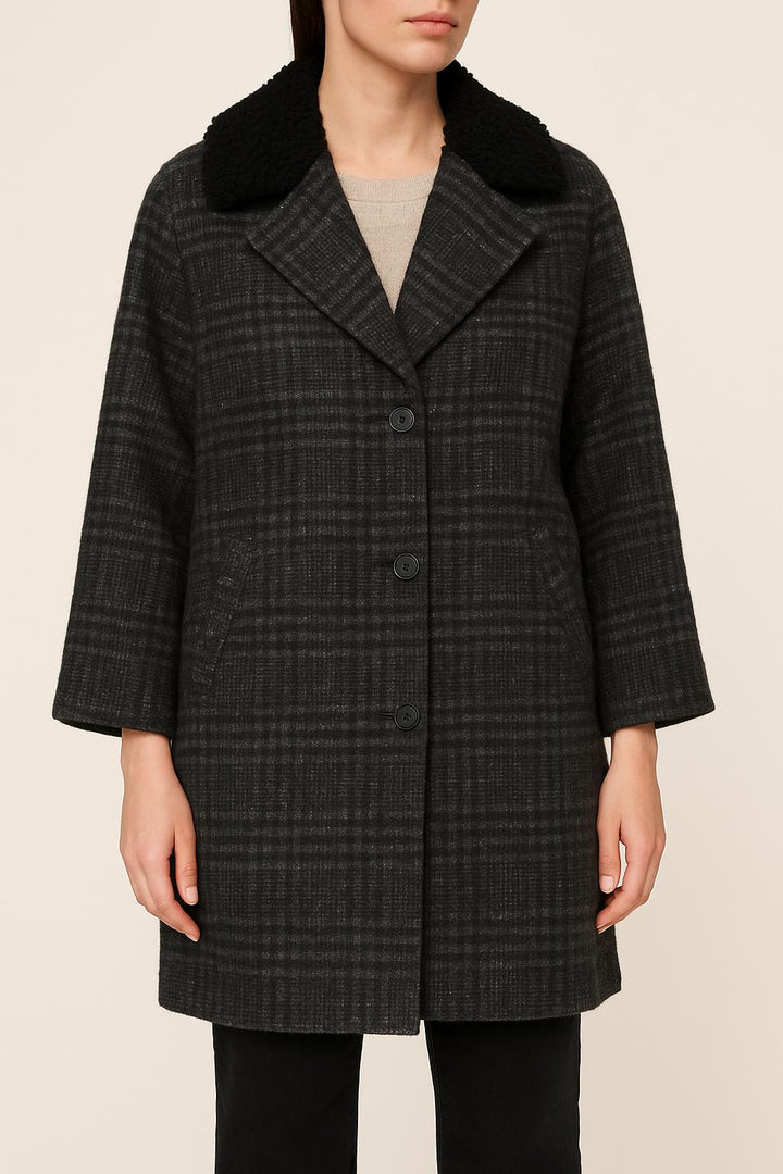 Manteau Noir - Taille M/38 de la marque IKKS | PARAD50813 - Vendu par Paradigme - Image 1