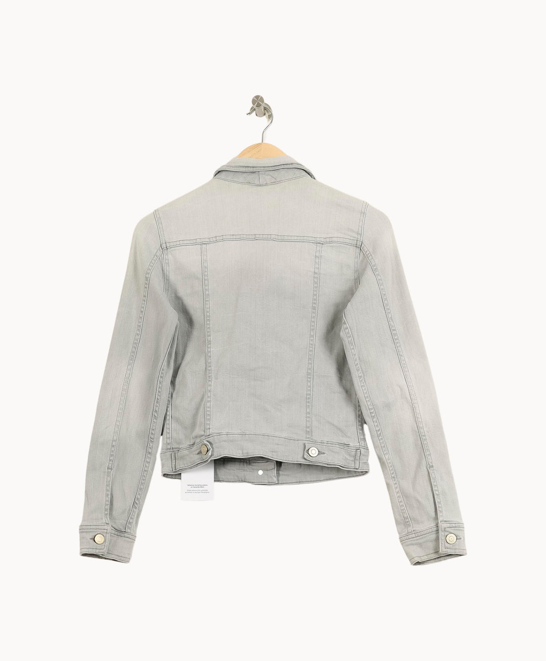 Veste En Jean Grise - Taille S/36 de la marque IKKS | PARAD50814 - Vendu par Paradigme - Image 4