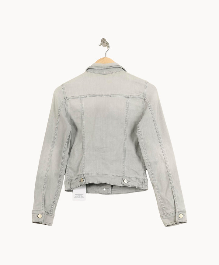 Veste En Jean Grise - Taille S/36 de la marque IKKS | PARAD50814 - Vendu par Paradigme - Image 4