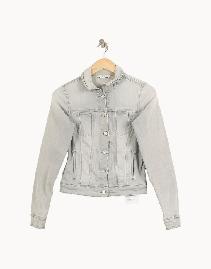 Veste En Jean Grise - Taille S/36 de la marque IKKS | PARAD50814 - Vendu par Paradigme - Image 2