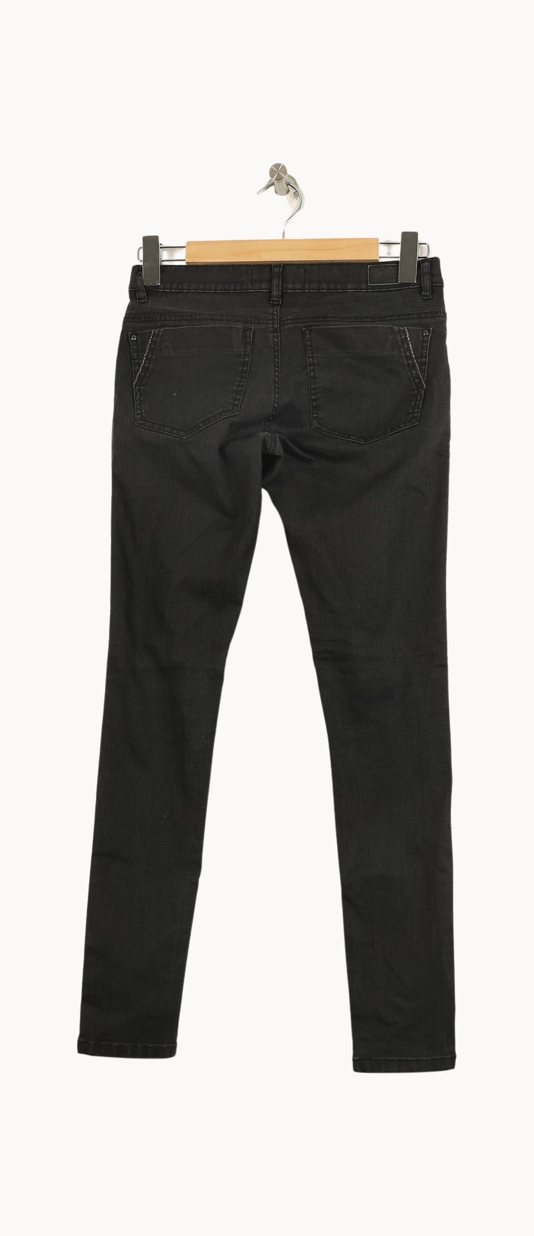 Jean Slim Noir - Taille M/38 de la marque IKKS | PARAD50815 - Vendu par Paradigme - Image 4