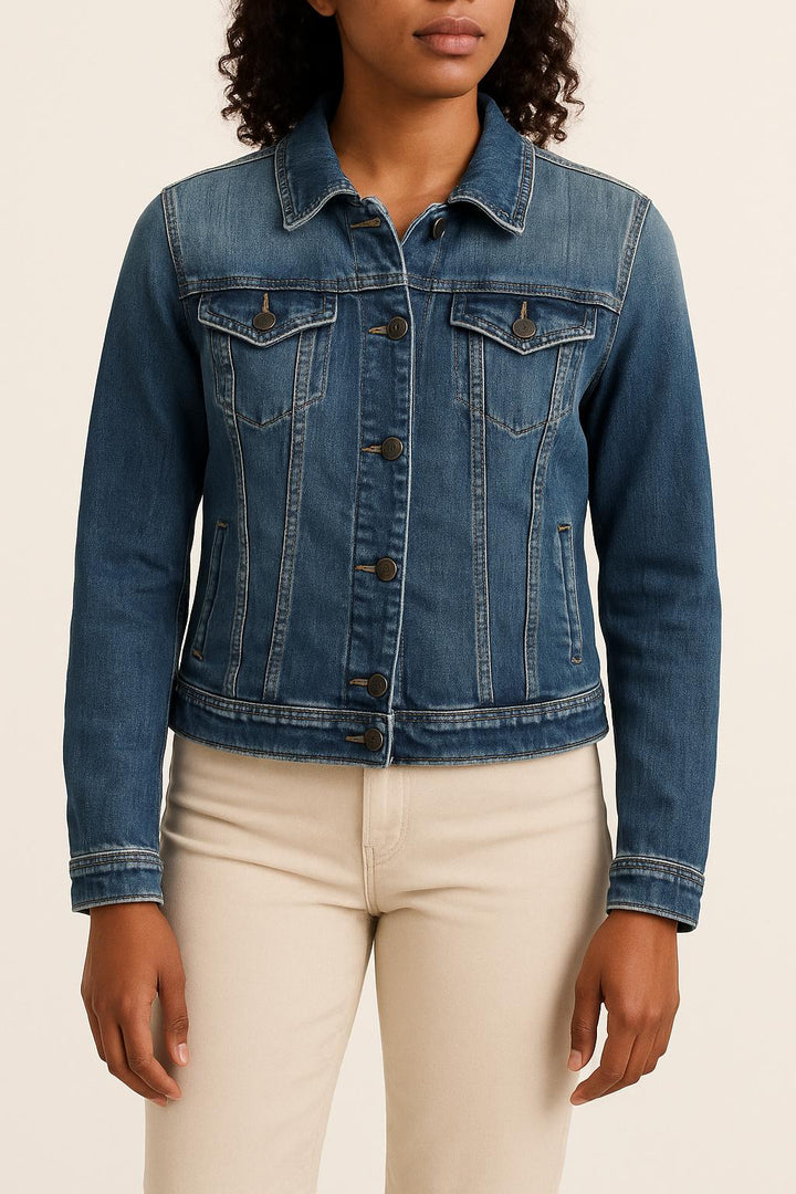 Veste en Jean Bleue - Taille M/38 de la marque IKKS | PARAD50816 - Vendu par Paradigme - Image 1