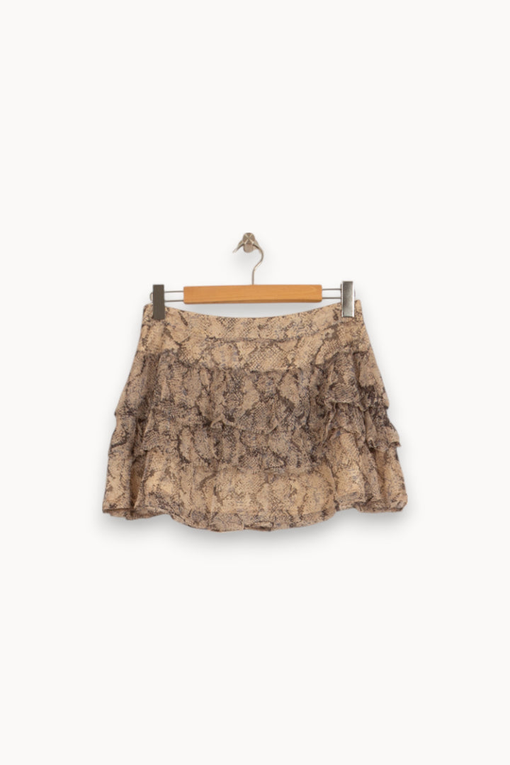 Jupe Courte Beige et Marron - Taille L/40 de la marque Zadig&Voltaire | PARAD50822 - Vendu par Paradigme - Image 4