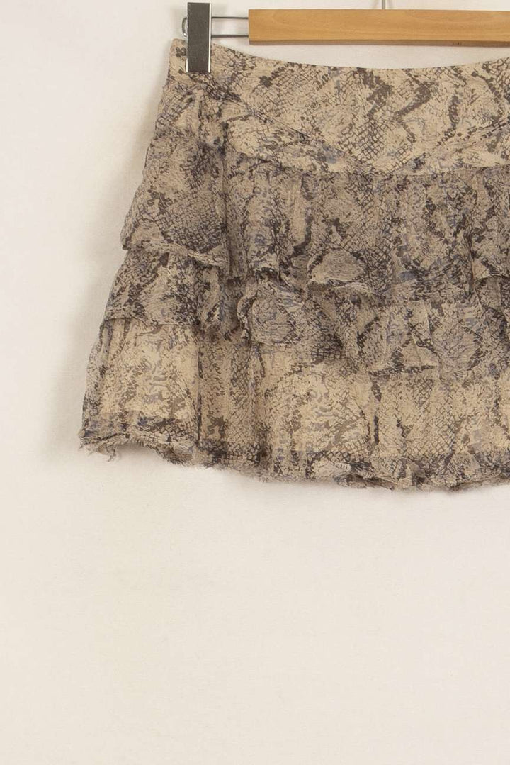 Jupe Courte Beige et Marron - Taille L/40 de la marque Zadig&Voltaire | PARAD50822 - Vendu par Paradigme - Image 3