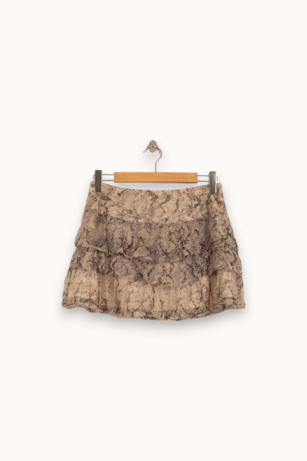 Jupe Courte Beige et Marron - Taille L/40 de la marque Zadig&Voltaire | PARAD50822 - Vendu par Paradigme - Image 2