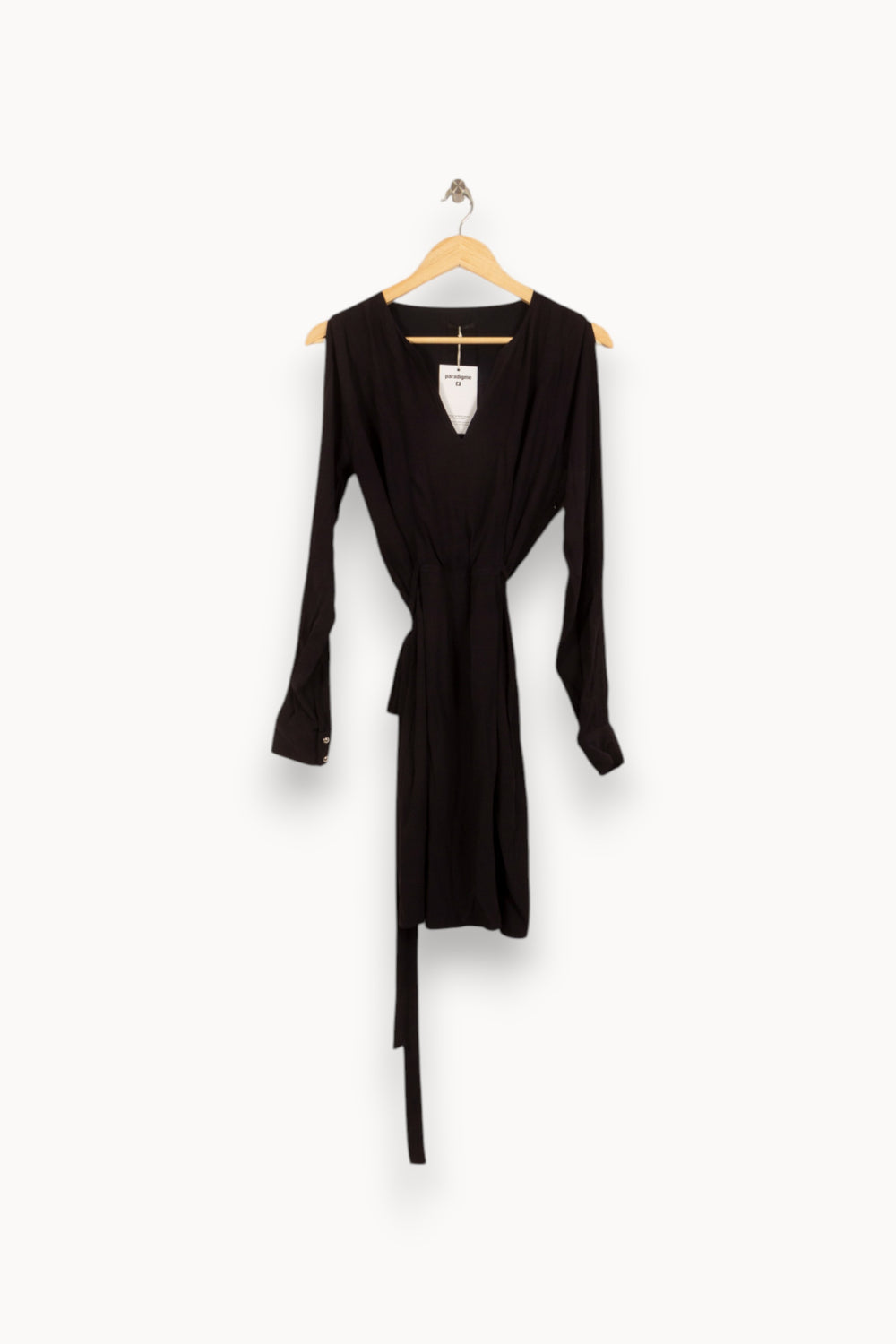 Robe Midi Noire - Taille M/38 de la marque IKKS | PARAD50826 - Vendu par Paradigme - Image 2