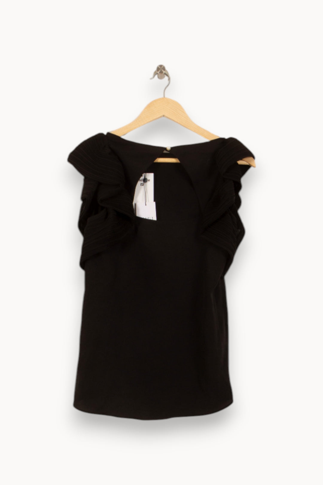 Top Noir - Taille S/36 de la marque Claudie Pierlot | PARAD50829 - Vendu par Paradigme - Image 4