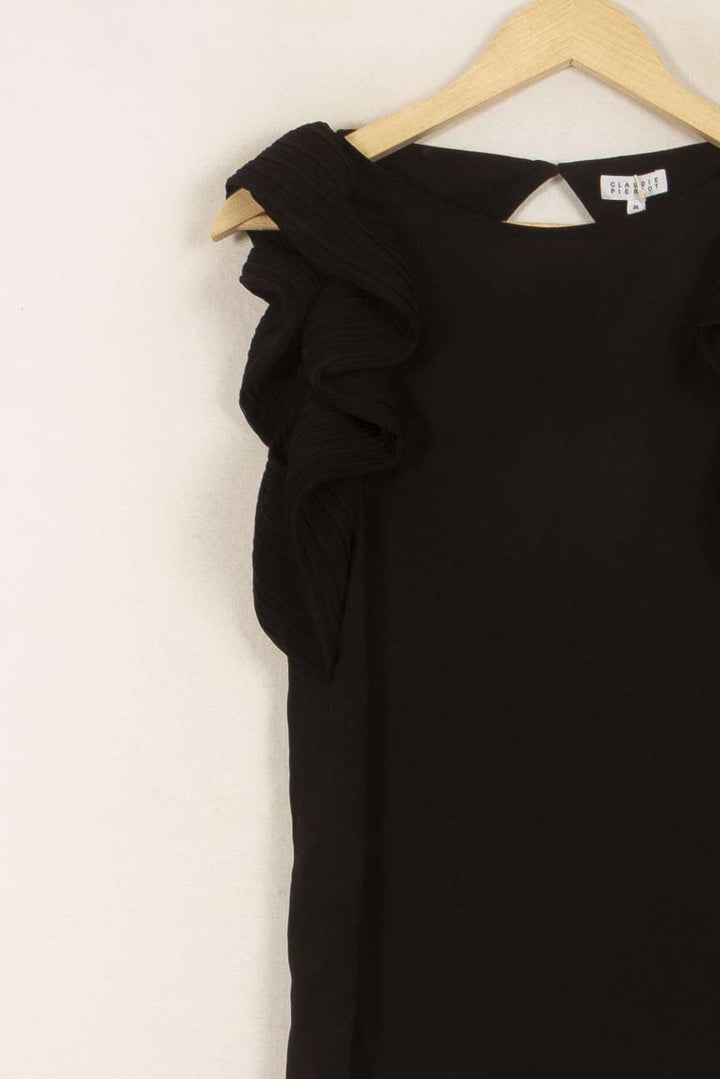 Top Noir - Taille S/36 de la marque Claudie Pierlot | PARAD50829 - Vendu par Paradigme - Image 3