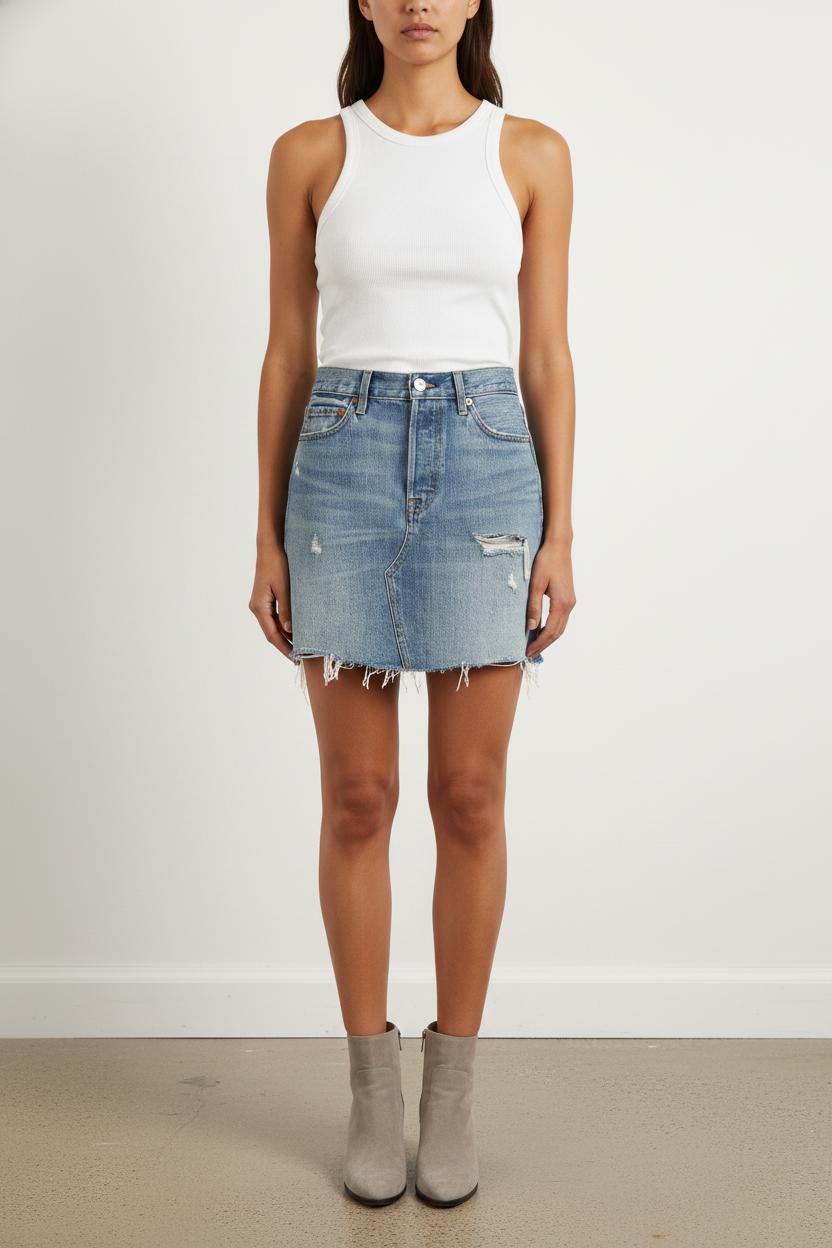Jupe en Jean Bleue - Taille S/36