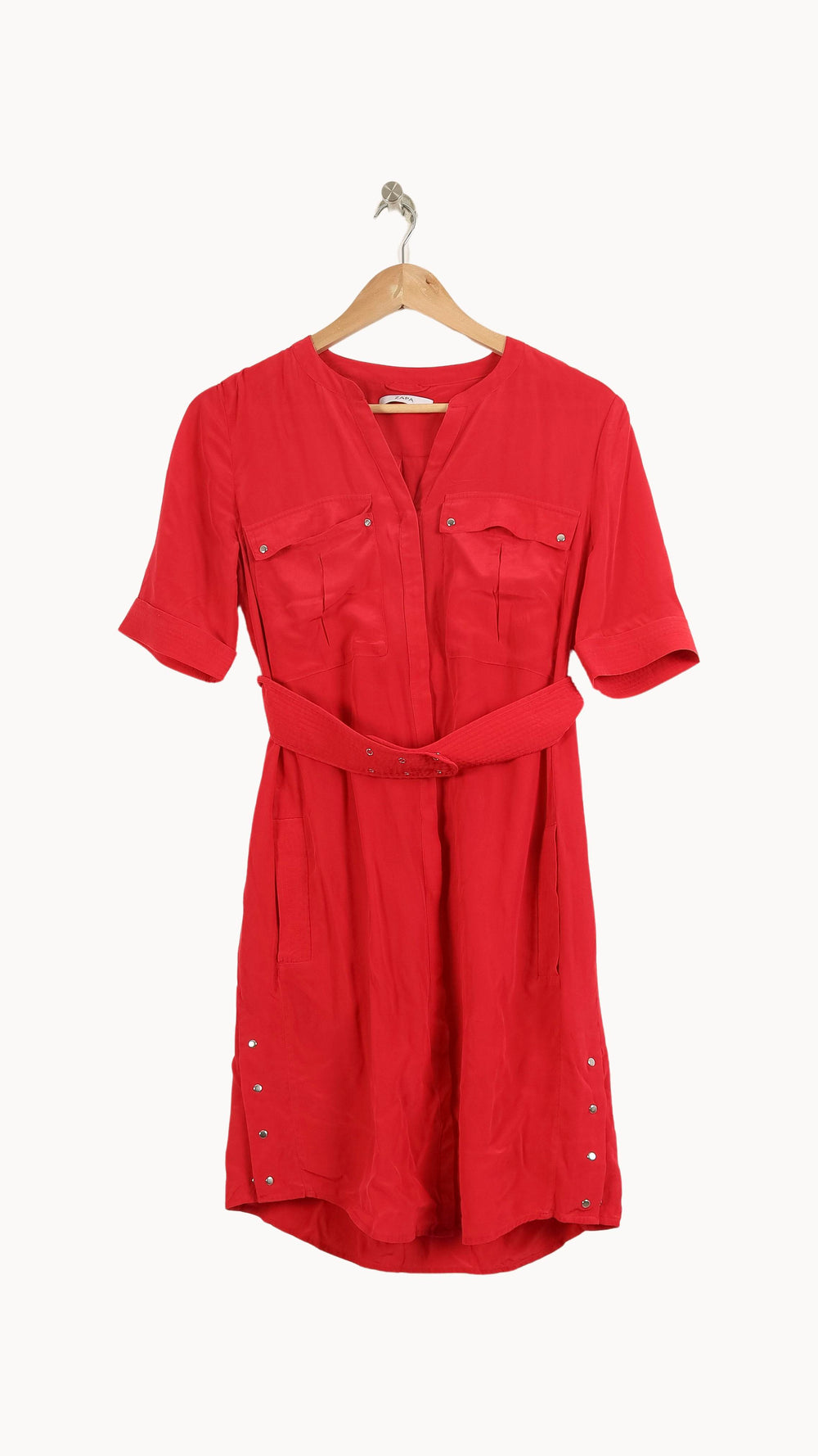 Robe Chemise Rouge - Taille M/38 de la marque ZAPA | PARAD50848 - Vendu par Paradigme - Image 2