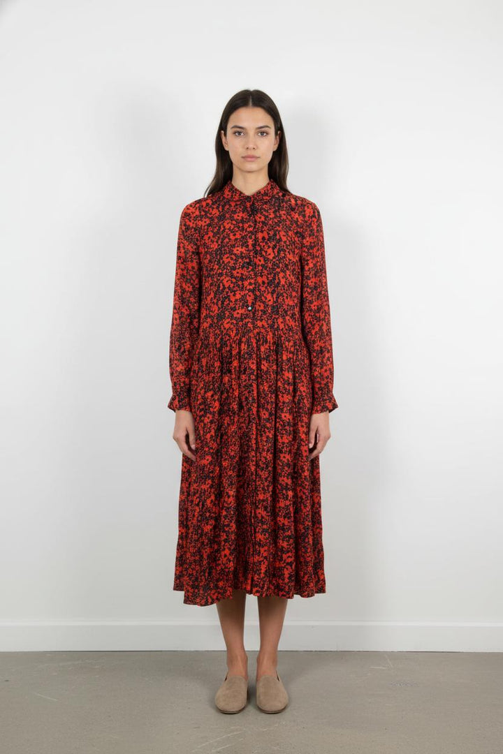 Robe Longue Orange et Noire - Taille M/38
