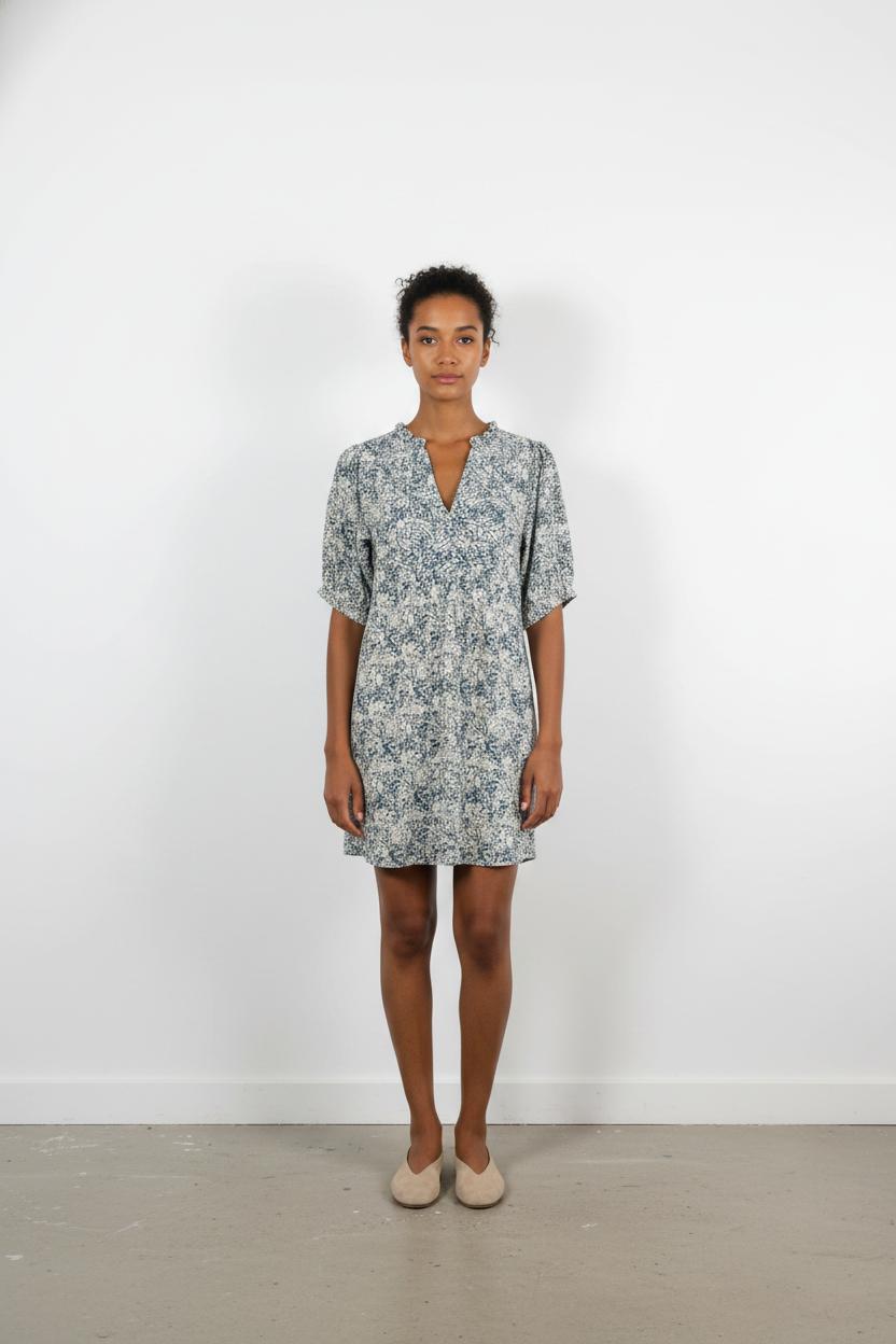 Robe Courte Bleue et Blanche - Taille M/38