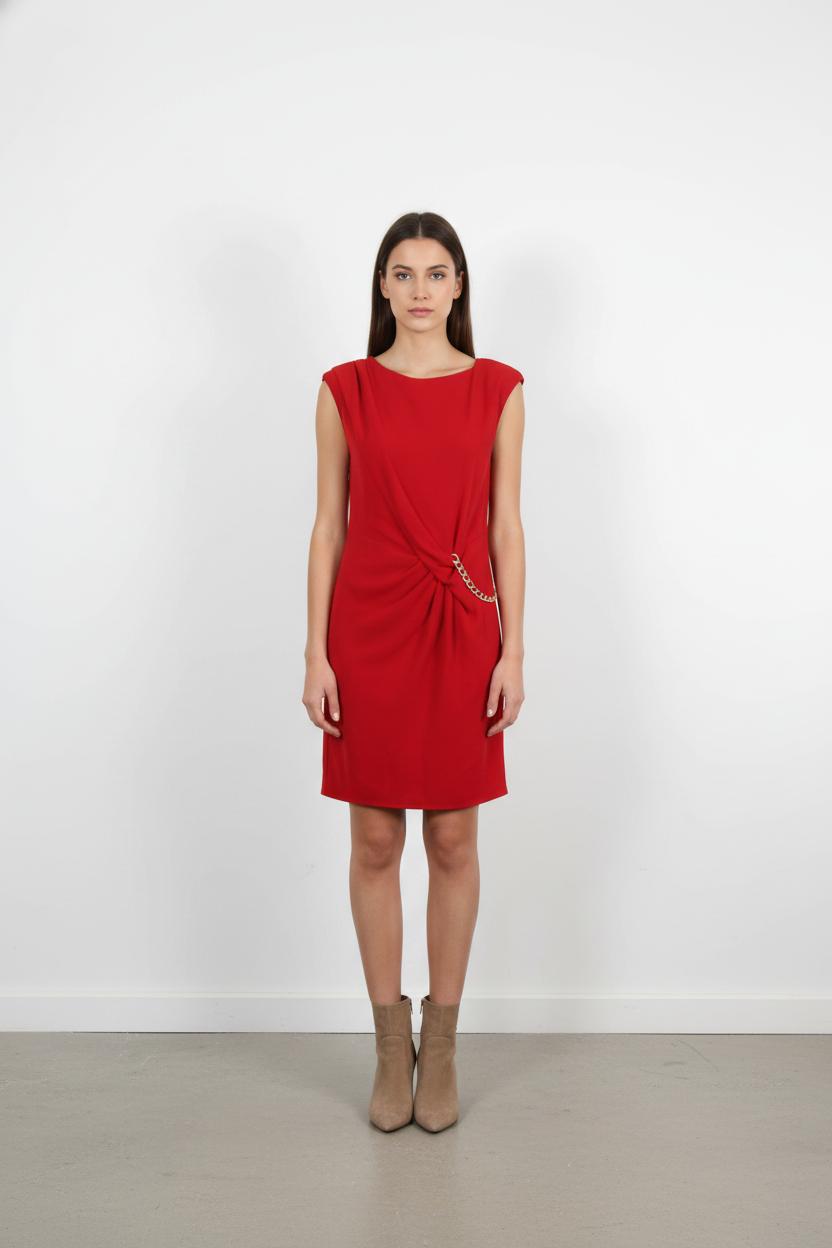 Robe Drapée Rouge - Taille M/38
