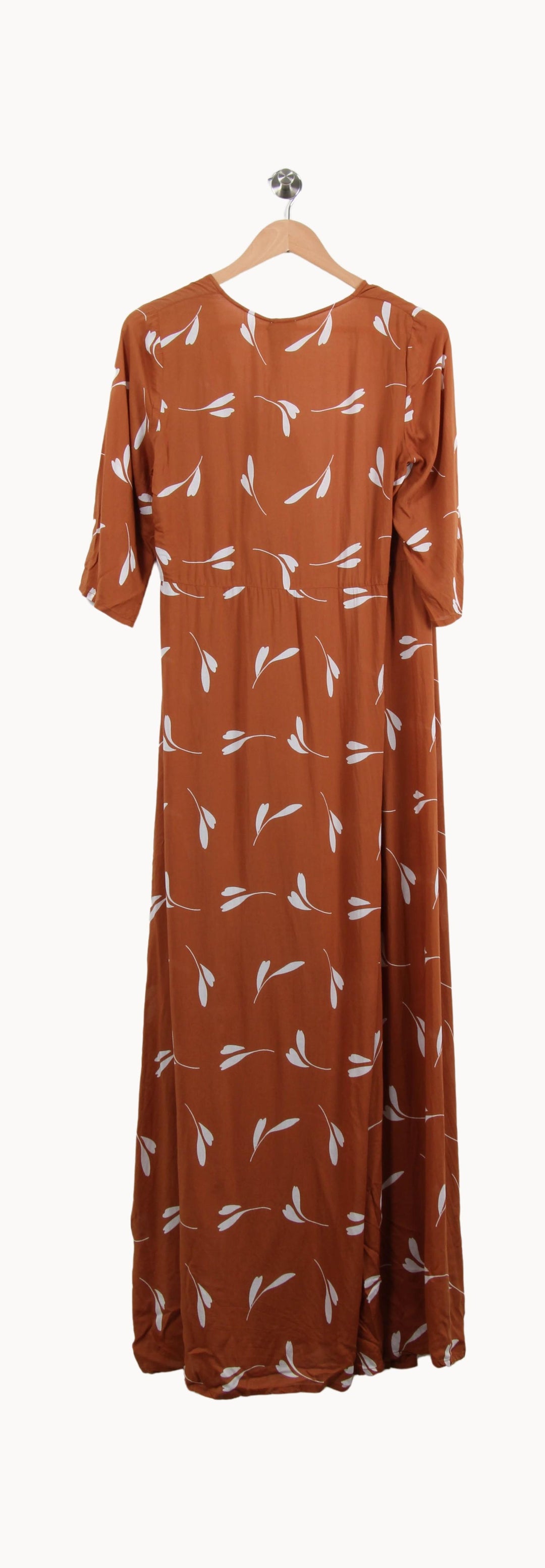 Robe Longue Marron et Blanche - Taille S/36 de la marque Petite Mendigote | PARAD50886 - Vendu par Paradigme - Image 4