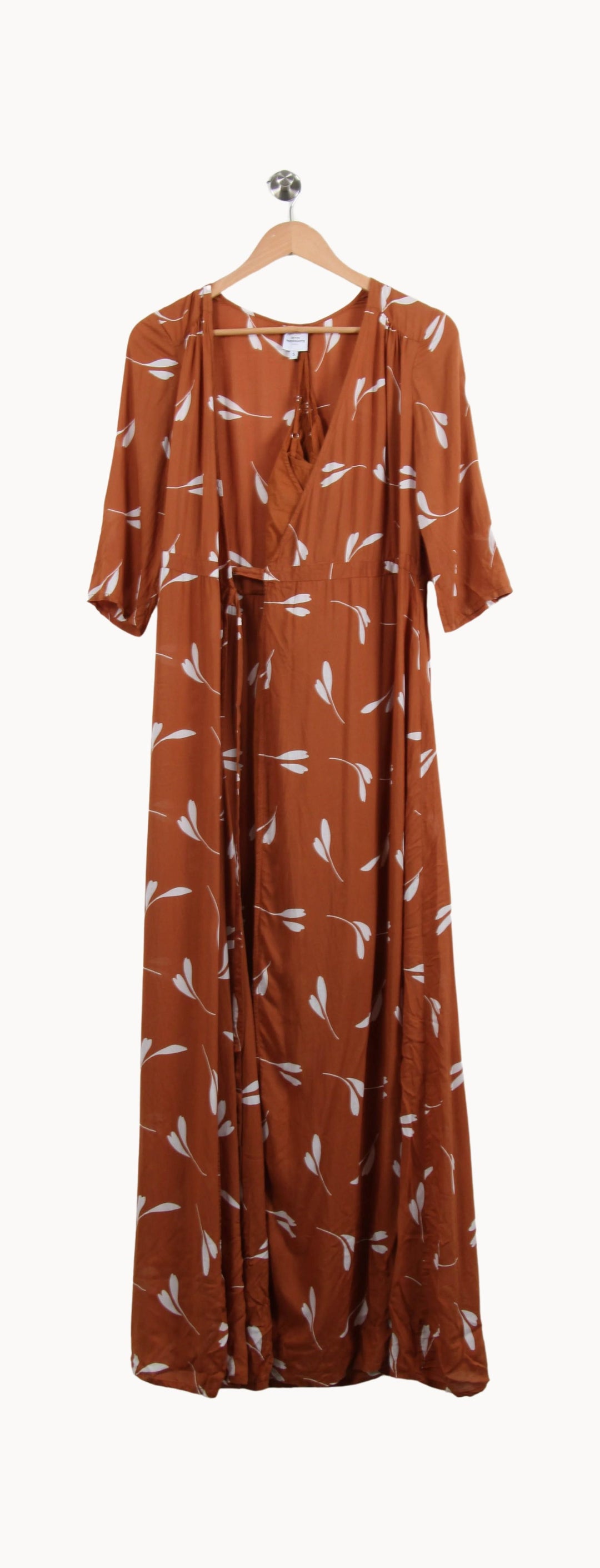 Robe Longue Marron et Blanche - Taille S/36 de la marque Petite Mendigote | PARAD50886 - Vendu par Paradigme - Image 2