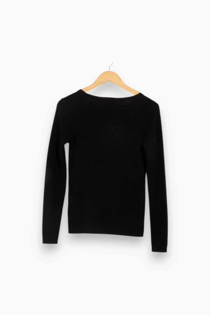 Pull Noir - Taille S/36 de la marque Caroll | PARAD50899 - Vendu par Paradigme - Image 4