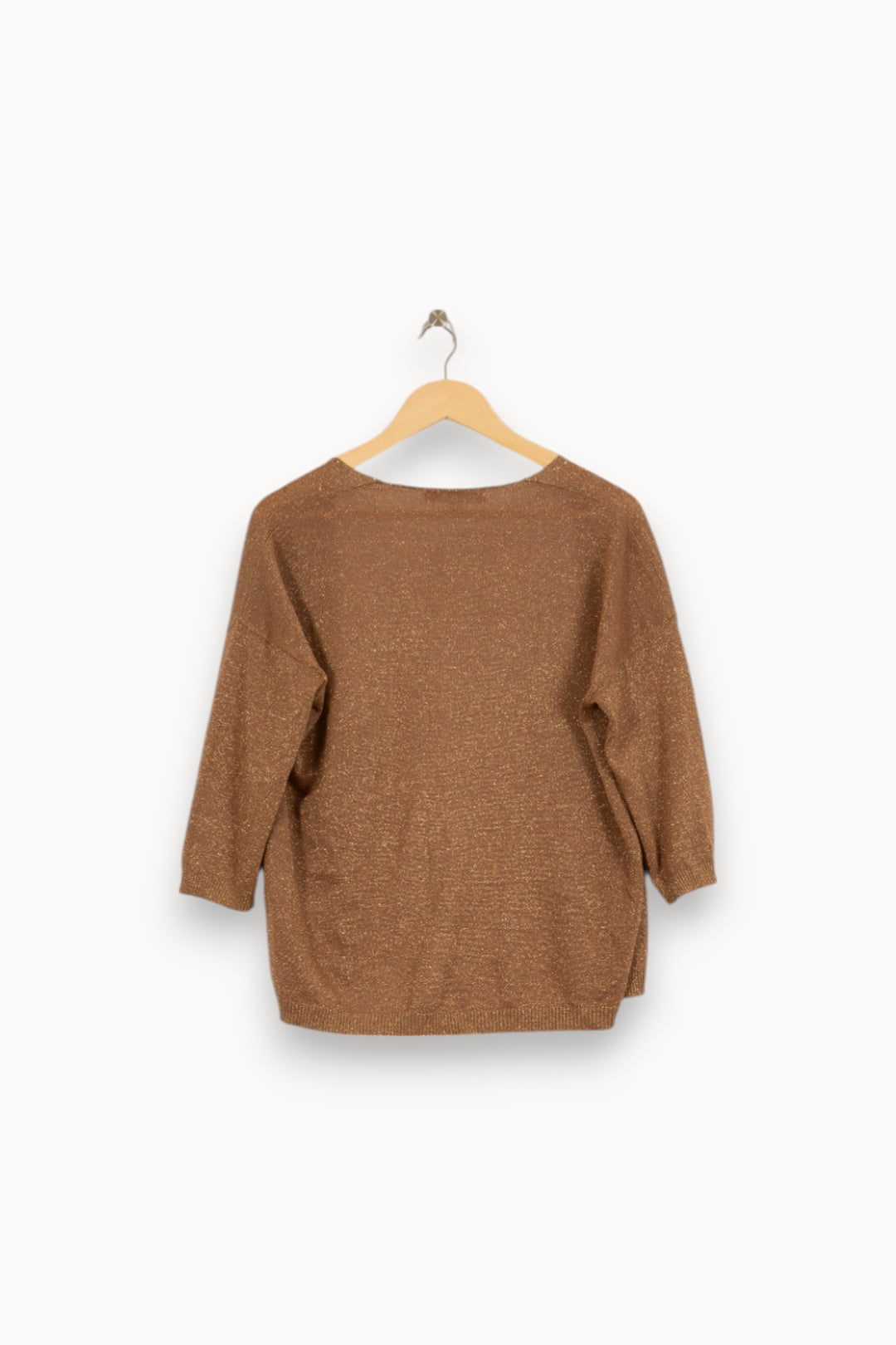Cardigan Doré - Taille XS/34 de la marque La Fée Maraboutée | PARAD50906 - Vendu par Paradigme - Image 4