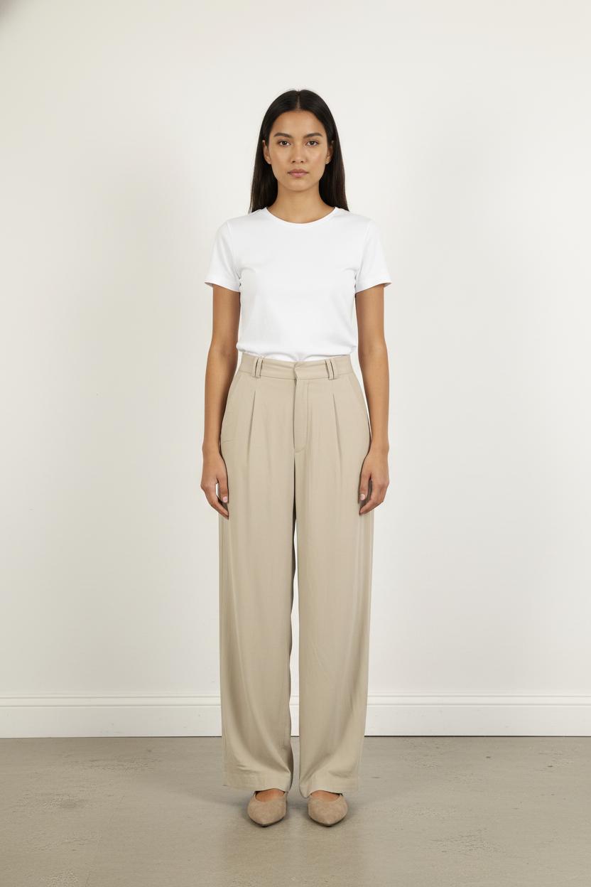 Pantalon Large Beige - Taille S/36