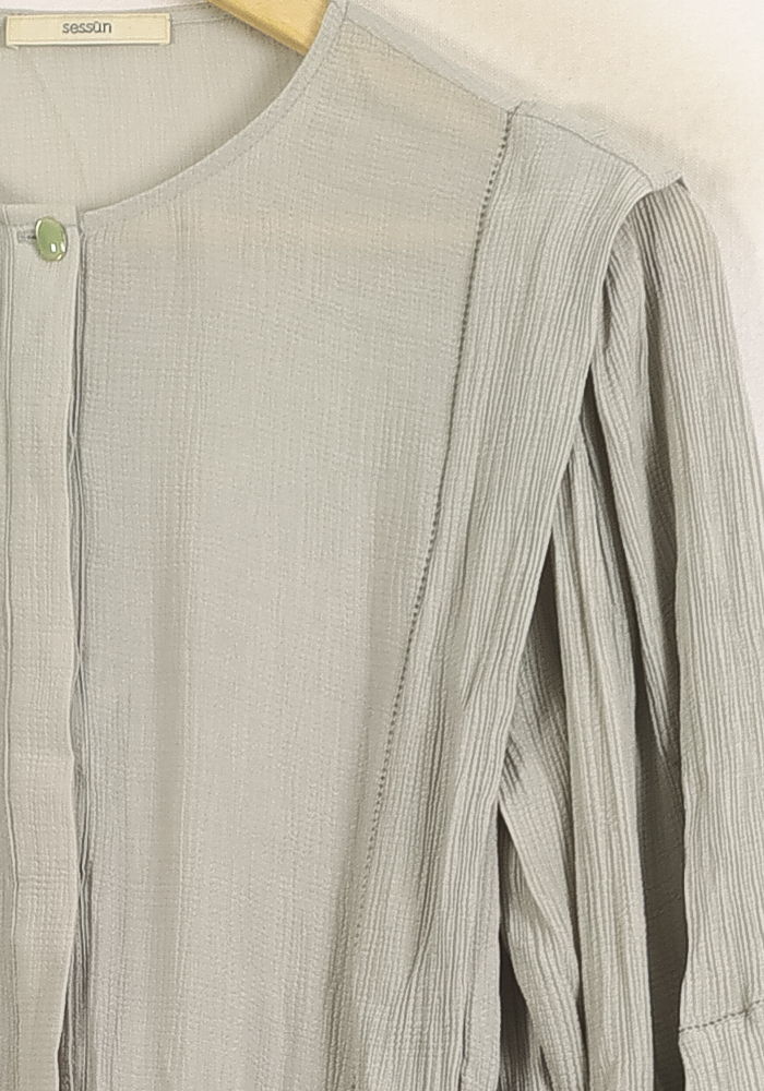 Robe Courte Grise - Taille S/36 de la marque Sessùn | PARAD50916 - Vendu par Paradigme - Image 3