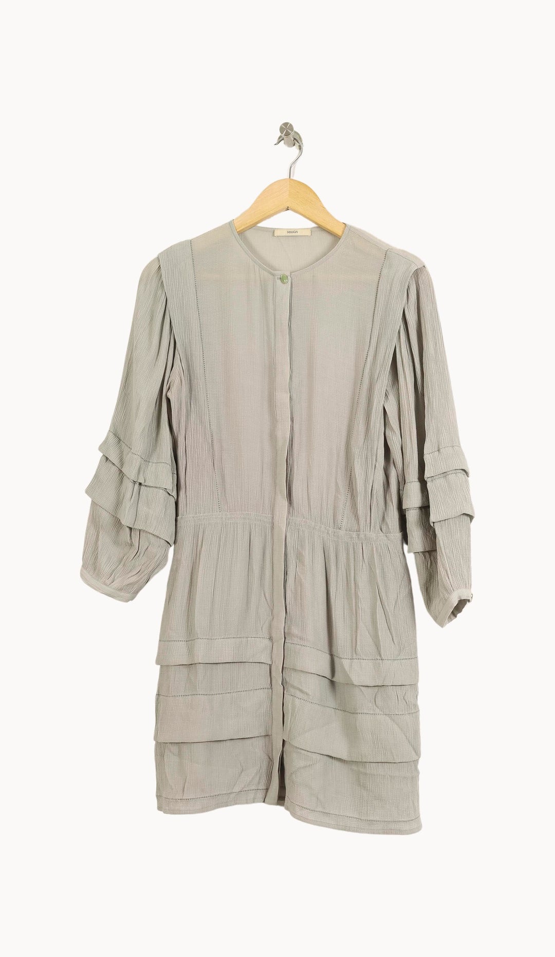 Robe Courte Grise - Taille S/36 de la marque Sessùn | PARAD50916 - Vendu par Paradigme - Image 2