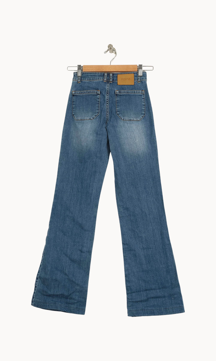 Jean Évasé Bleu - Taille XS/34 de la marque Claudie Pierlot | PARAD50928 - Vendu par Paradigme - Image 4