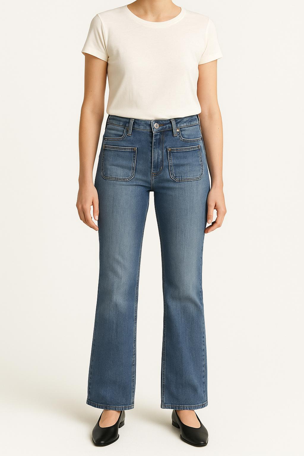 Jean Évasé Bleu - Taille XS/34 de la marque Claudie Pierlot | PARAD50928 - Vendu par Paradigme - Image 1