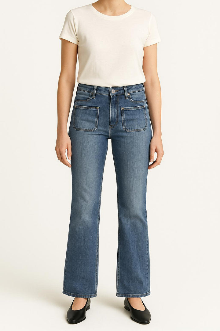 Jean Évasé Bleu - Taille XS/34 de la marque Claudie Pierlot | PARAD50928 - Vendu par Paradigme - Image 1