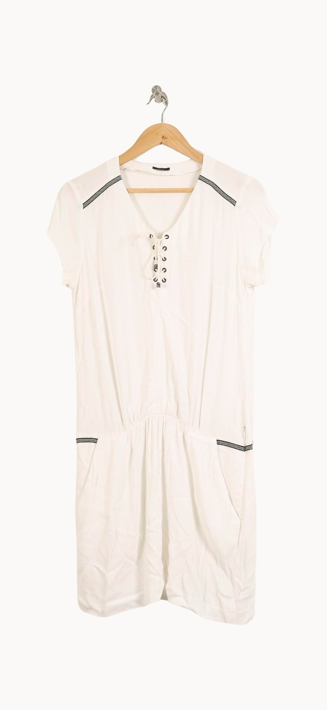 Robe Courte Blanche - Taille M/38 de la marque IKKS | PARAD50956 - Vendu par Paradigme - Image 2