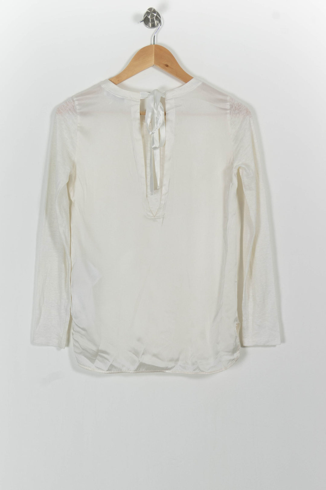 T-shirt Manches Longues Blanc - Taille S/36 de la marque Sandro | PARAD50959 - Vendu par Paradigme - Image 4