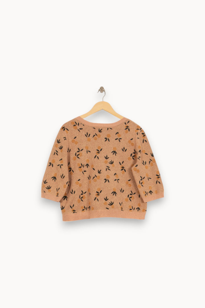 Pull Orange et Noir - Taille L/40 de la marque Des petits hauts | PARAD50992 - Vendu par Paradigme - Image 4