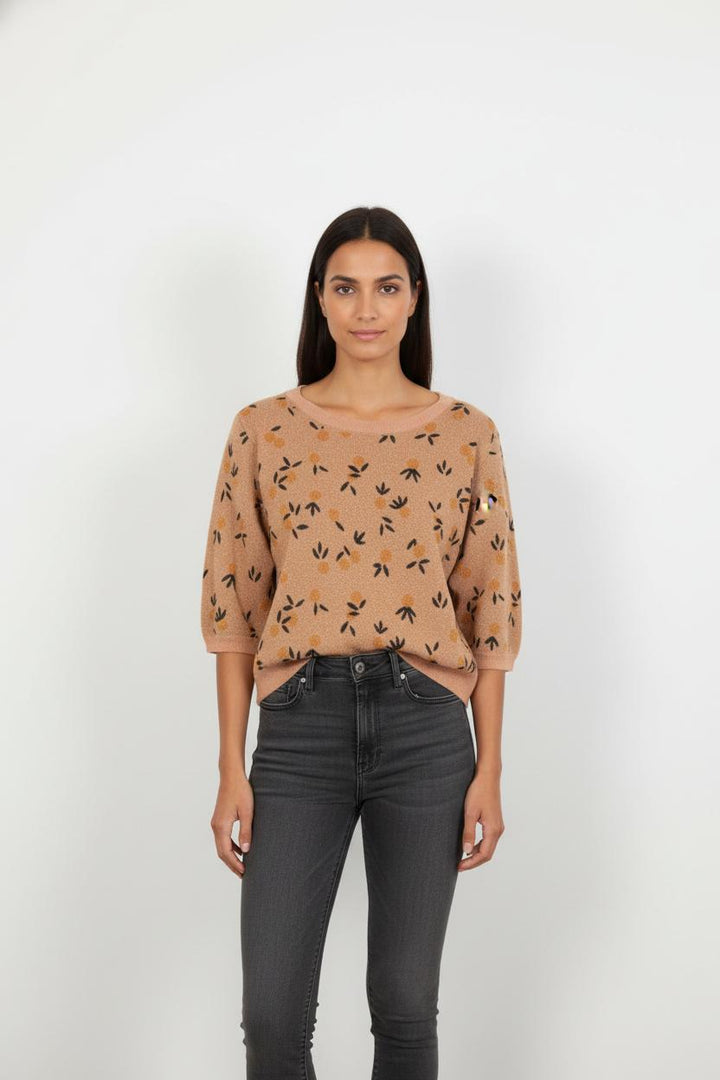 Pull Orange et Noir - Taille L/40