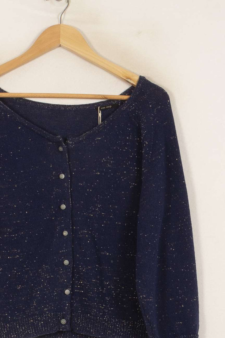 Cardigan Bleu - Taille S/36 de la marque One Step | PARAD51011 - Vendu par Paradigme - Image 3