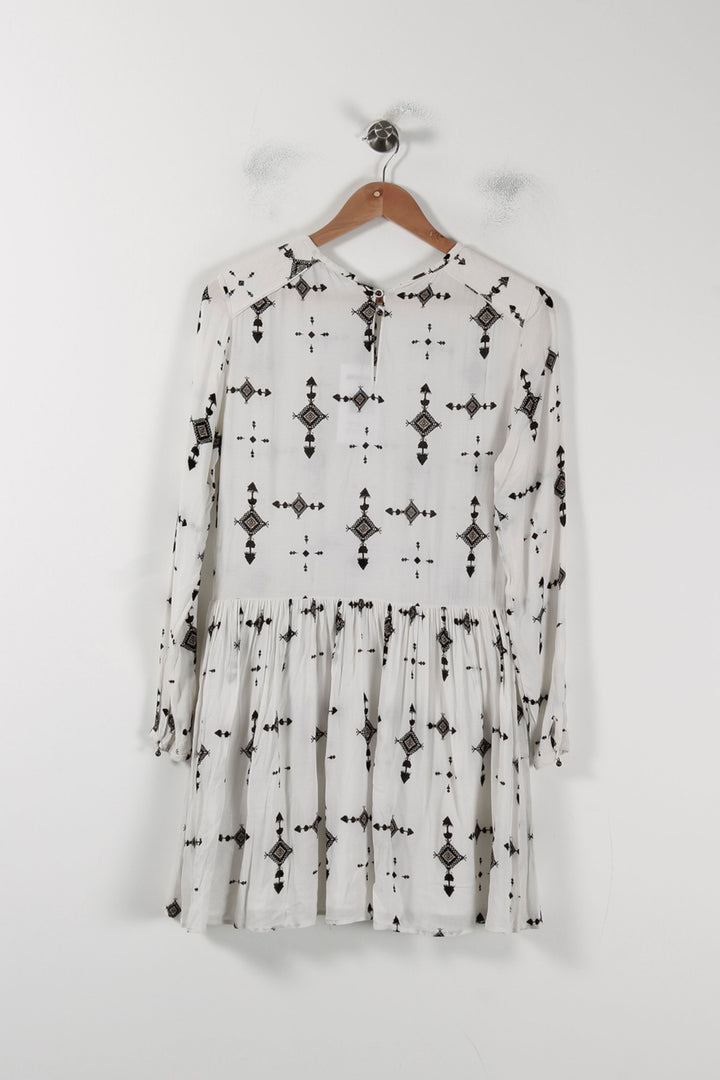 Robe Courte Blanche et Noire - Taille S/36 de la marque IKKS | PARAD51213 - Vendu par Paradigme - Image 4