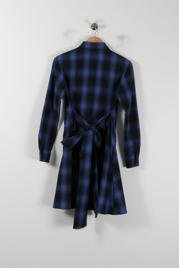 Robe Chemise Bleue et Noire - Taille S/36 de la marque Maje | PARAD51223 - Vendu par Paradigme - Image 4
