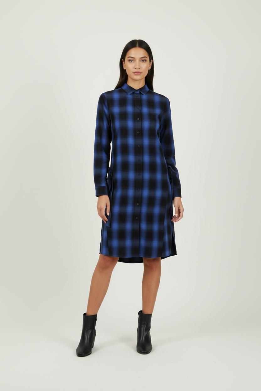 Robe Chemise Bleue et Noire - Taille S/36 de la marque Maje | PARAD51223 - Vendu par Paradigme - Image 1
