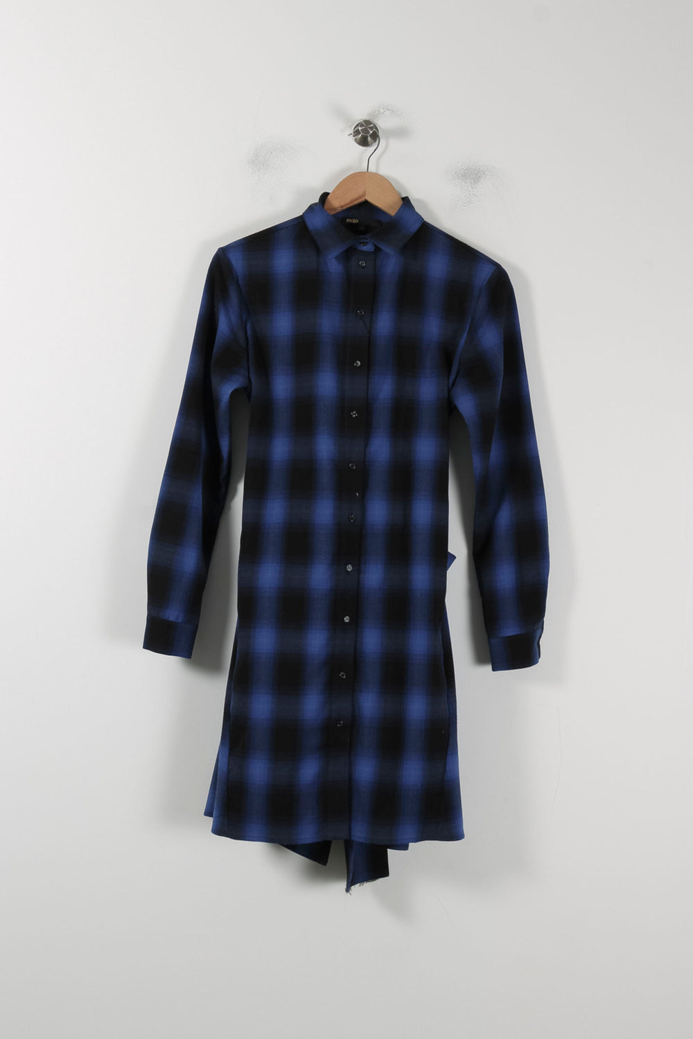 Robe Chemise Bleue et Noire - Taille S/36 de la marque Maje | PARAD51223 - Vendu par Paradigme - Image 2