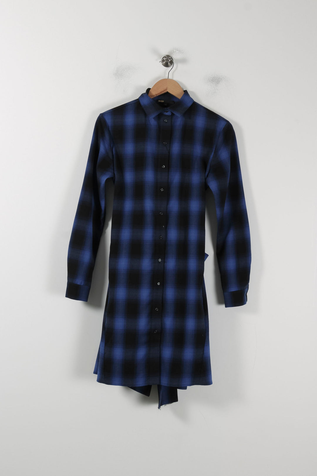Robe Chemise Bleue et Noire - Taille S/36 de la marque Maje | PARAD51223 - Vendu par Paradigme - Image 2